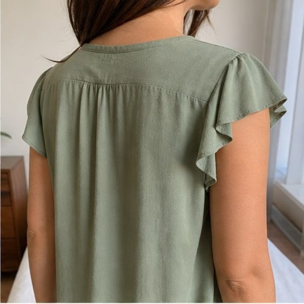 Blush Ruffle Blouse - Picture 3 of 6